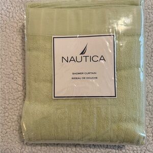 Nautica Light Green Terry Cloth Shower Curtain